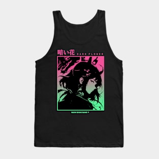 "Dark Flower" Cyberpunk Aesthetic Vaporwave Anime Manga Girl Japanese Streetwear Tank Top